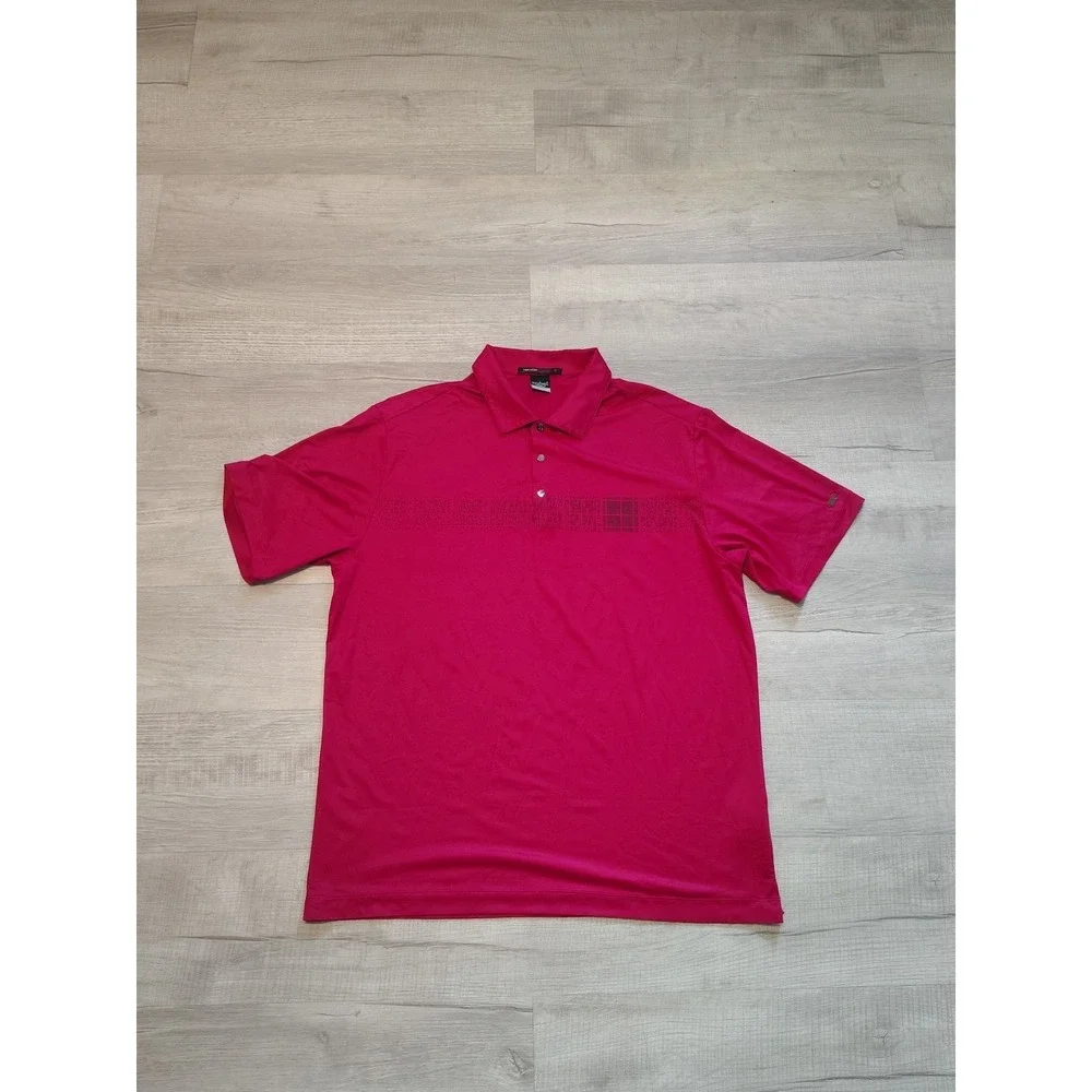 Nike Tiger Woods Collection Golf Polo Shirt Men's Size XL Fit Dry‎ Red